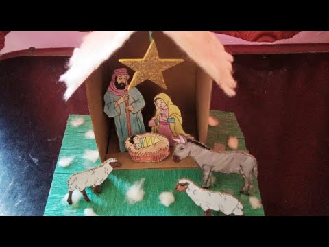 How To Make Nativity Scene Of Jesus Christ Birth By Using Cardboard// The Creativity Craze