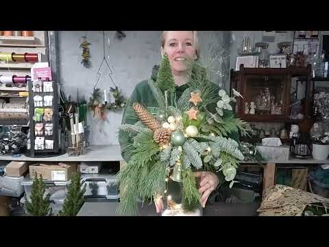 kerststuk DIY vaas bloemschikken