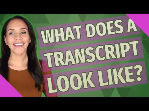 What does a transcript look like?