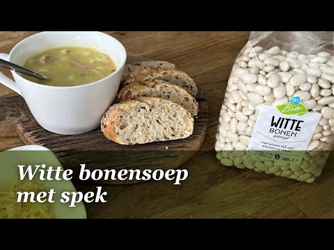 Witte bonensoep met prei en spek