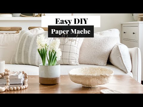 Easy DIY Paper Mache Bowl | Papier Mache Decor