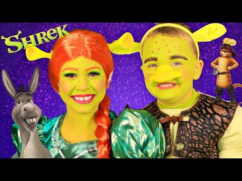 Shrek and Princess Fiona Makeup and Costumes