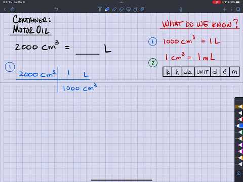 Converting 2000 cubic cm to Liters