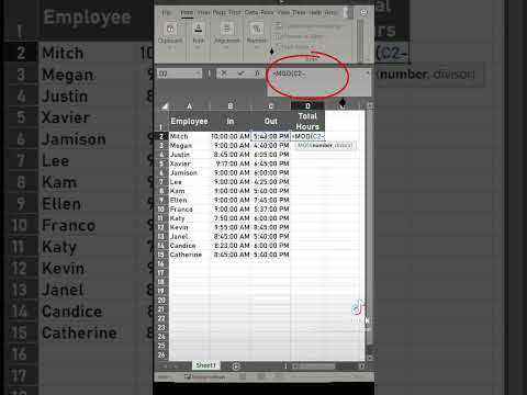 Excel tip to subtract hours