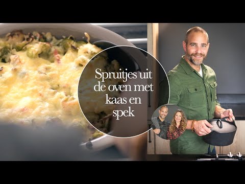 RECEPT: Spruitjes uit de oven met kaas en spekjes