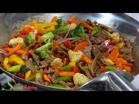 BEEF & VEGETABLE SAUCE WITH WHITE RICE RECIPE | LET’S MAKE DINNER IN UNDER 30 MINUTES