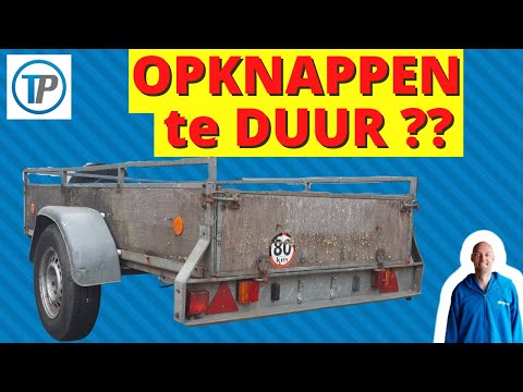 AANHANGER OPKNAPPEN, AANHANGER OPKNAPPEN VIDEO, AANHANGWAGEN OPKNAPPEN, AANHANGER RENOVEREN, TRAILER