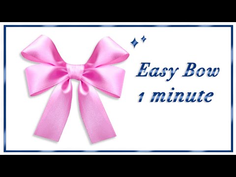 How to tie the perfect bow | DIY ribbon bow | How to make simple satin bow | Gift Wrapping Land