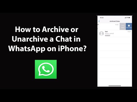 How to Archive or Unarchive a Chat in WhatsApp on iPhone?