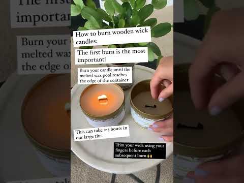 How to burn a wooden wick candle #fontana #shorts