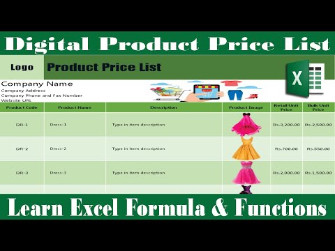 #188-How to make digital price list in Excel (Step by Step) (2021)