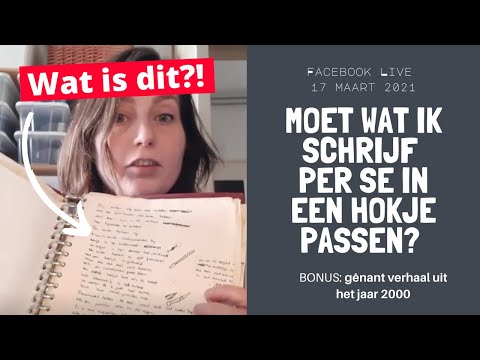 Moet wat ik schrijf per se in een hokje passen?